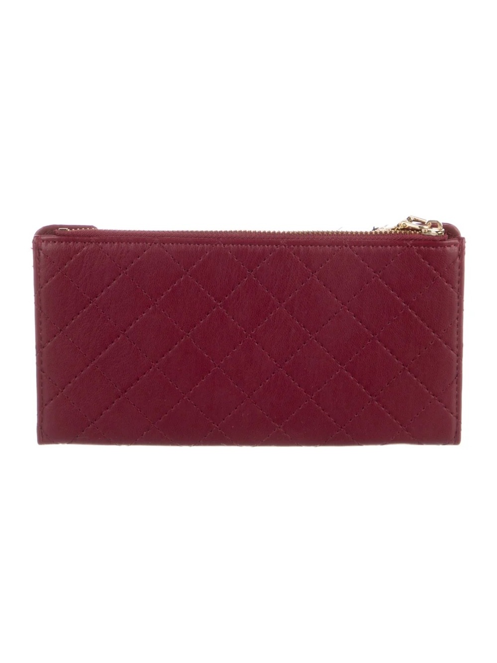 BADGLEY MISCHKA $59 Quilted Burgundy Zip Wallet with Gold Hardware brand new - Picture 8 of 9